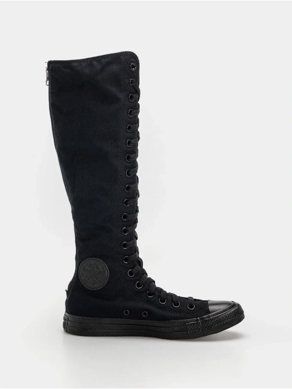 Converse Chuck Taylor All Star XX Hi Knee High Black Canvas Lace-Up Boots15W/13M